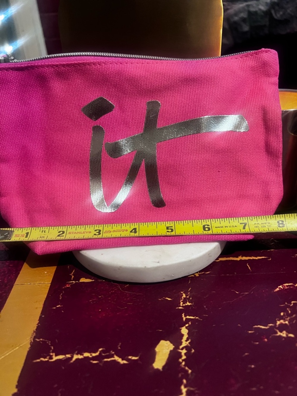 IT Cosmetics Pink Makeup Bag | Travel Cosmetic Pouch | Zipper Case | New